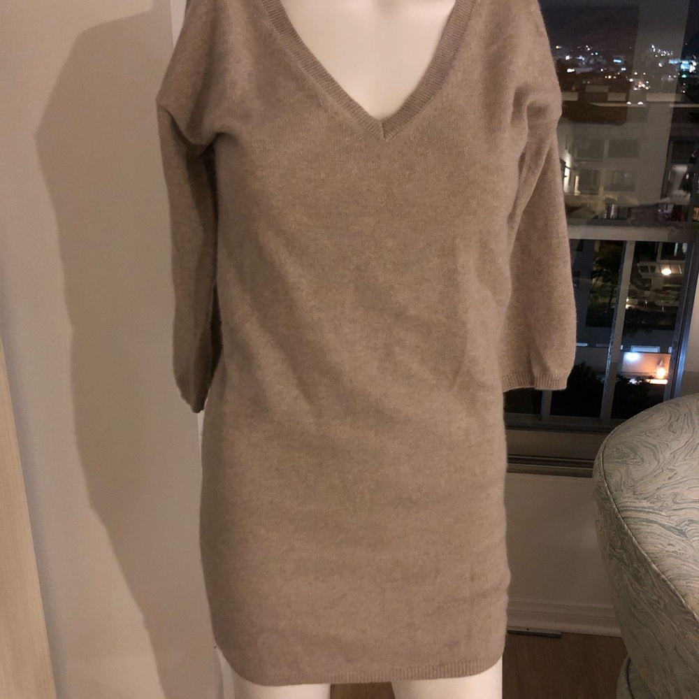 360 Cashmere Beige Sweater Dress xs